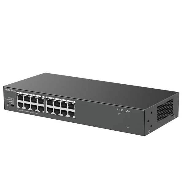 Acheter REYEE RG-ES116G-L Switch de bureau Reyee - Boîtier en métal - Montable en rack - 16 ports RJ45 - Vitesse 10/100/1000 Mbp