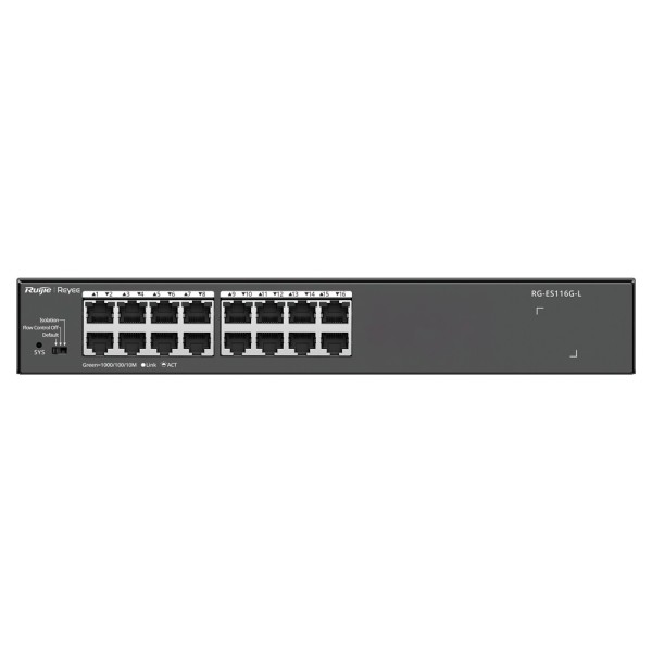 Kaufen REYEE RG-ES116G-L Reyee Desktop-Switch – Metallgehäuse – rackmontierbar – 16 RJ45-Ports – Geschwindigkeit 10/100/1000 Mbi