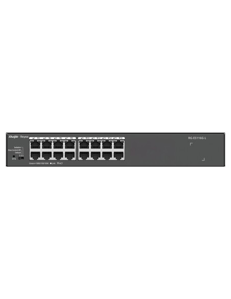 Acheter REYEE RG-ES116G-L Switch de bureau Reyee - Boîtier en métal - Montable en rack - 16 ports RJ45 - Vitesse 10/100/1000 Mbp