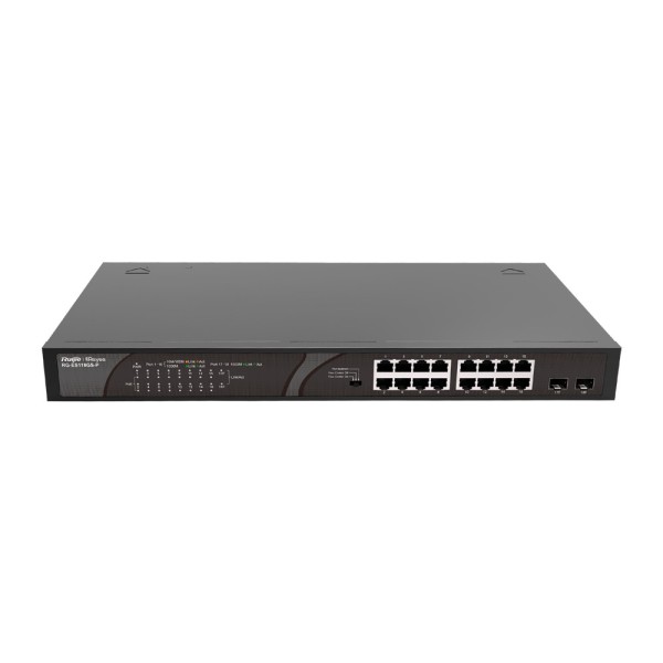 Acheter REYEE RG-ES118GS-P switch Reyee PoE de bureau - 16 ports RJ45 + 2 liaisons montantes SFP - 16 ports Gigabit + 2 ports Gi