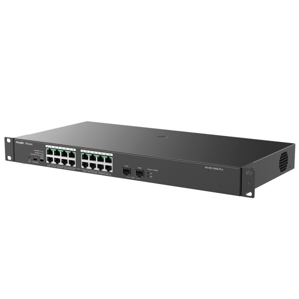 Acquistare REYEE RG-ES118GS-P-L switch Reyee PoE da tavolo - 16 porte RJ45 + 2 uplink SFP - 16 porte Gigabit + 2 porte Gigabi
