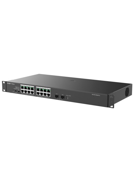 Reyee RG-ES118GS-P-L Reyee Switch Poe Configuração - 16 portas RJ45 + 2 Uplink SFP - 16 Portas Gigabit + 2 portas Gigabit - 16 p