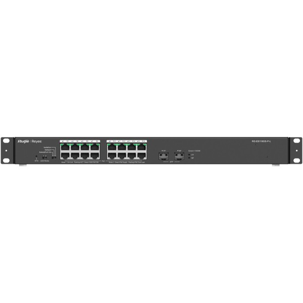 Comprar REYEE RG-ES118GS-P-L Reyee Switch PoE Sobremesa - 16 Puertos RJ45 + 2 Uplink SFP - 16 Puertos Gigabit + 2 Puertos Gigabi