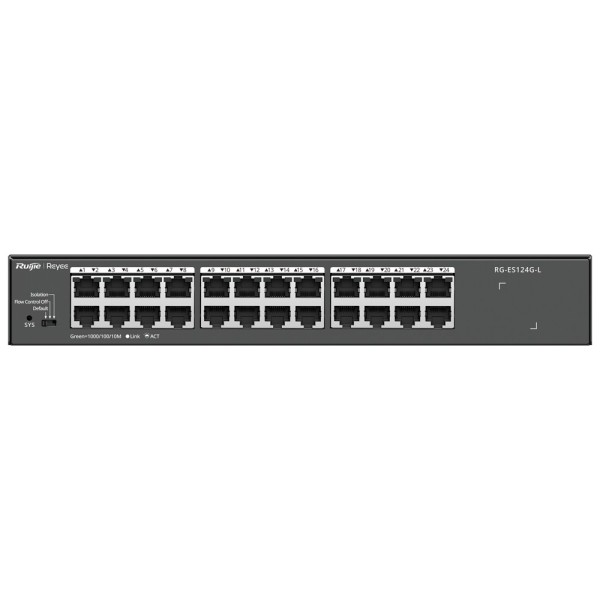Acheter REYEE RG-ES124G-L Switch de bureau Reyee - Boîtier en métal - Montable en rack - 24 ports RJ45 - Vitesse 10/100/1000 Mbp