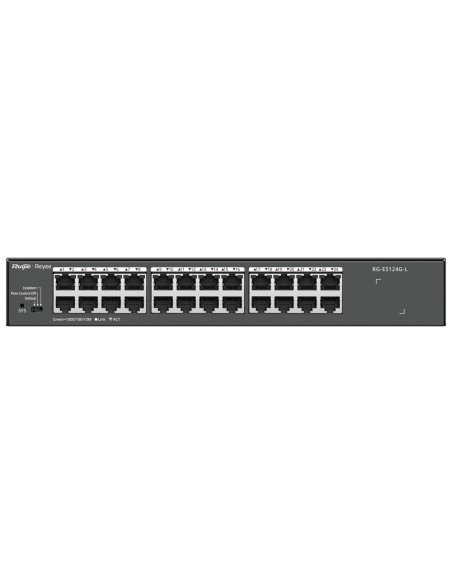 Comprar REYEE RG-ES124G-L Reyee Switch Sobremesa - Carcasa Metal - Enrackable - 24 puertos RJ45 - Velocidad 10/100/1000 Mbps - P