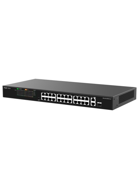 Comprar REYEE RG-ES126FGS-LP Reyee Switch PoE Enracable - 24 Puertos RJ45 + 1 Uplink RJ45 + 1 SFP Combo - 24 Puertos 10/100Mbps 