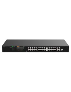 Reyee RG-ES126FGS-P Reyee Switch Poe Configuração - 24 portas RJ45 + 1 Uplink RJ45 + 1 SFP COMBO - 24 portas 10 / 100Mbps + 2 pu