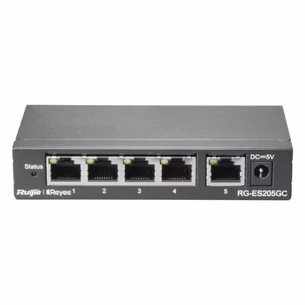 Comprar REYEE RG-ES205GC Ruijie Reyee Cloud Managed L2 Switch - 5 Puertos Gigabit Ethernet RJ45 de alta velocidad - Reconocimien
