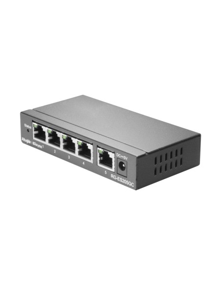 Comprar REYEE RG-ES205GC Reyee Switch Cloud - 5 puertos RJ45 Gigabit - Velocidad de puertos 10/100/1000 Mbps - Plug &amp; Play -