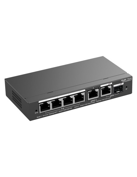 Reyee RG-ES206GS-P Switch Reyee Poe Cloud - 4 portas PoE + 2 portas RJ45 + 1 Combo SFP - Velocidade do Porto 10/100/1000 Mbps