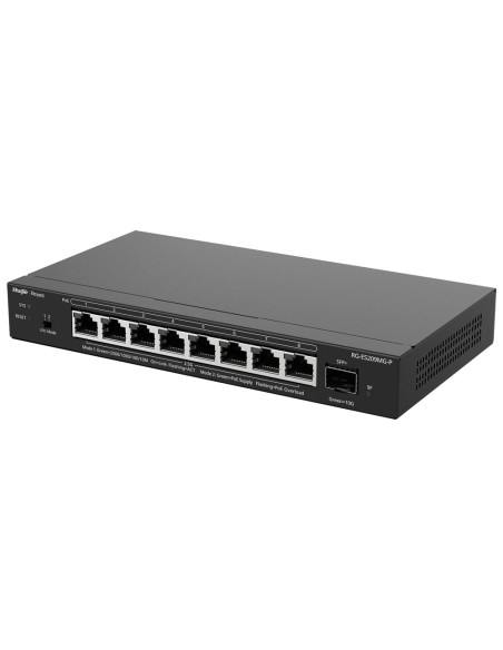 Reyee RG-ES209MG-P REYEE Switch PoE Cloud Capa 2 - 8 x PoE Poe Multigigabit e 1 x 10Gbps SFP + - PoE 802.3AF / a até 30W / m