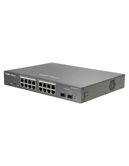 Comprar REYEE RG-ES218GC-P Reyee Switch PoE Cloud Gestionable - 16 puertos PoE 802.3af/at + 2 SFP - 16 RJ45 10/100/1000Mbps + 2 