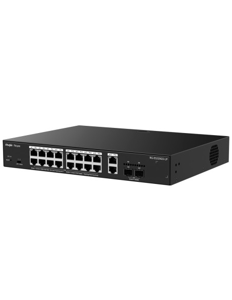 Reyee RG-ES220GS-LP Reyee Switch Poe Cloud Managerable - 16 PoE 802.3AF / AT + 2 SFP + 2 UPLINE RJ45 - 18 RJ45 10/100 / 1000Mbps
