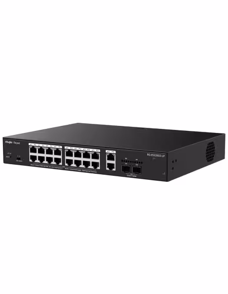 Comprar REYEE RG-ES220GS-LP Ruijie Reyee Cloud Managed L2 Switch - 20 Puertos Totales (16 PoE+ / 2 Uplink / 2 SFP) - Enlaces de 