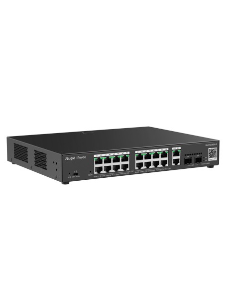 Comprar REYEE RG-ES220GS-P Reyee Switch PoE Cloud Gestionable - 16 PoE 802.3af/at + 2 SFP + 2 uplink RJ45 - 18 RJ45 10/100/1000M