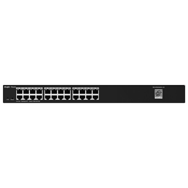 Comprar REYEE RG-ES224GC-V2 Reyee Switch Cloud - 24 puertos RJ45 Gigabit - Velocidad de puertos 10/100/1000 Mbps - Plug &amp; Pl