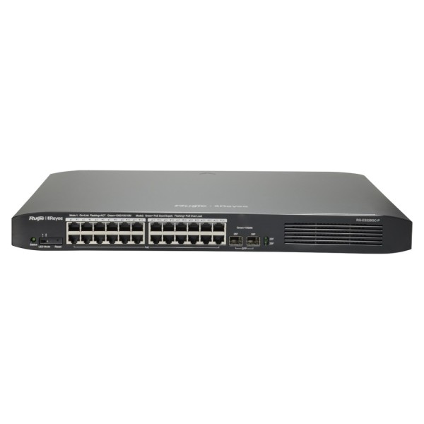 Comprar REYEE RG-ES226GC-P Reyee Switch PoE Cloud Gestionable - 24 puertos PoE 802.3af/at + 2 SFP - 24 RJ45 10/100/1000Mbps + 2 