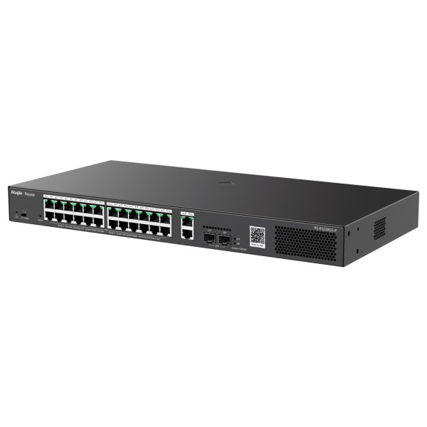 Reyee RG-ES228GS-P REYEE Switch PoE Cloud Managerable - 24 PoE 802.3AF / AT + 2 SFP + 2 UPLINE RJ45 - 26 RJ45 10/100 / 1000Mbps 