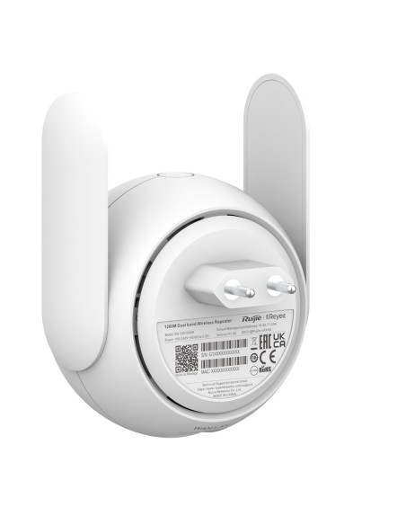 Reyee RG-EW1200RA Reyee Wi-Fi Extender Malha - 1 Porta RJ45 10 / 100Mbps - Wi-Fi 5 2x2 e banda dupla 2.4 e 5GHz - Remote Managem