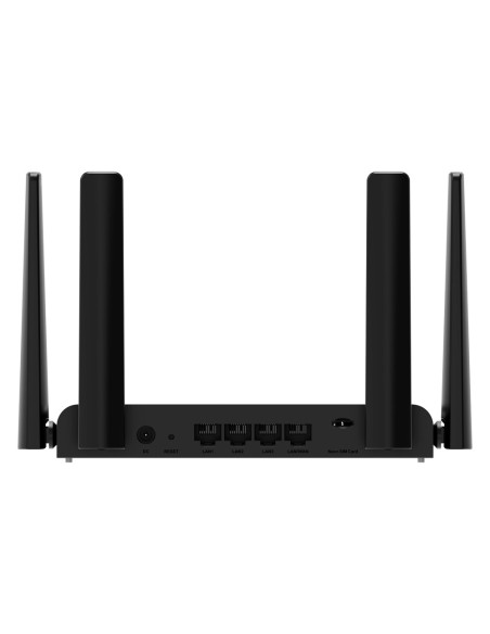 Reyee RG-EW300T REYEE ROUTER 4G SOHO - 4 portas Ethernet RJ45 Ethernet RJ45 - 4G (LTE) Cat 4 Até 150Mbps - Nan Card Slot