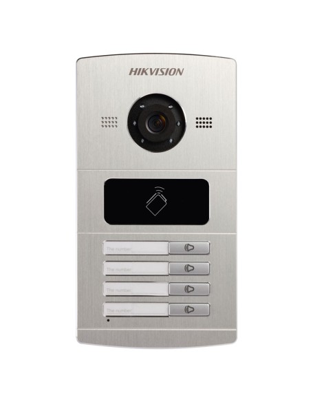 Acheter HIKVISION HIK-79 Station de visiophone IP extérieure avec quatre boutons d’appel et lecteur de cartes Mifare