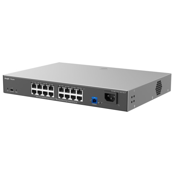 Reyee RG-NBF2100S-16GT1Sc-P Reyee e-Lightten Switch Poe Cloud Layer 2 - 16 portas RJ45 Gigabit 802.3AF / At - 1 Porta óptica SC 
