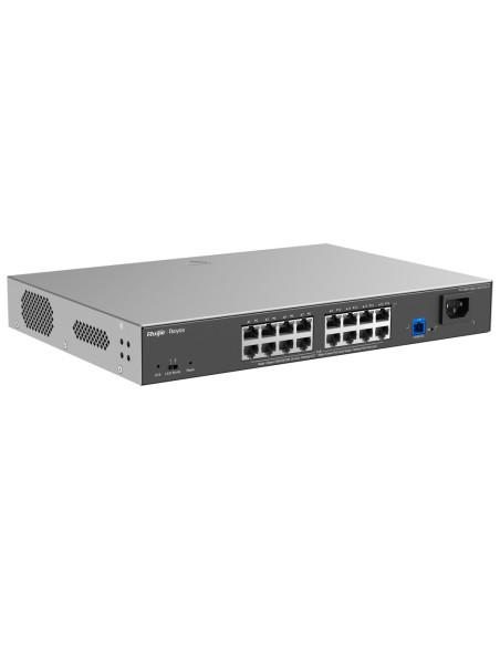 Reyee RG-NBF2100S-16GT1Sc-P Reyee e-Lightten Switch Poe Cloud Layer 2 - 16 portas RJ45 Gigabit 802.3AF / At - 1 Porta óptica SC 