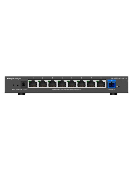 Comprar REYEE RG-NBF2100S-8GT1SC Reyee E-Lighten Switch Cloud Capa 2 - 8 puertos RJ45 Gigabit  - 1 Puerto óptico SC 1G (PON) - V