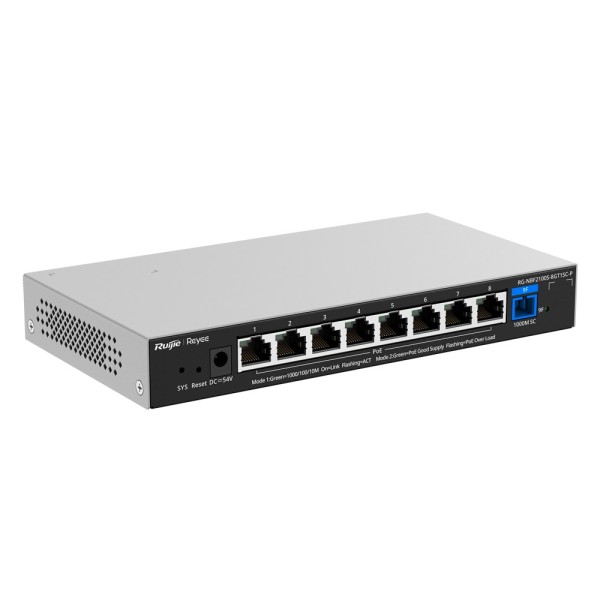 Acheter REYEE RG-NBF2100S-8GT1SC-P commutateur Reyee E-Lighten PoE Cloud couche 2 - 8 ports RJ45 Gigabit 802.3af/at - 1 port opt