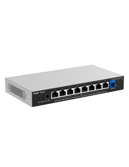 Reyee RG-NBF2100S-8GT1SC-P Reyee E-Lighten Interruptor PoE Cloud Layer 2 - 8 portas RJ45 Gigabit 802.3AF / AT - 1 Porta óptica S