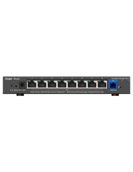 Comprar REYEE RG-NBF2100S-8GT1SC-P Reyee E-Lighten Switch PoE Cloud Capa 2 - 8 puertos RJ45 Gigabit  802.3af/at - 1 Puerto óptic