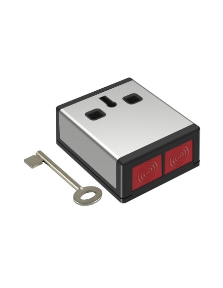 CQR CQR-4 PADP3 / SS / BK Botão Antiathraaco com intertravamento por botão duplo selecionável como NC O NA