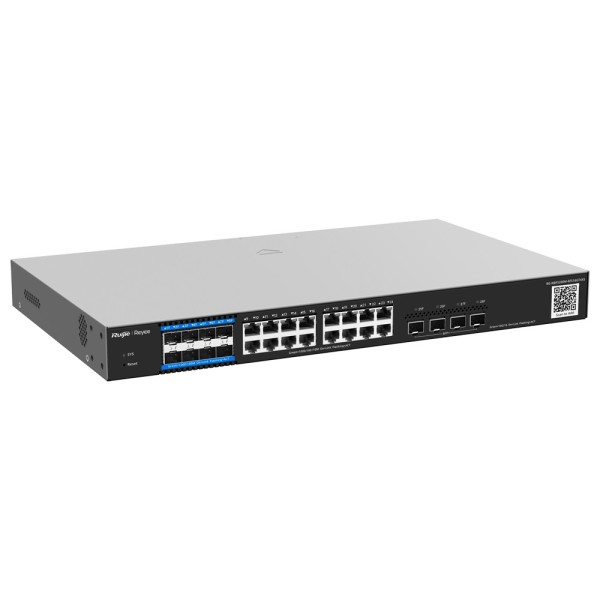 Reyee RG-NBF5200M-8FS16GT4xs Reyee E-Lighten Switch Layer 3 - 16 portas RJ45 Gigabit + 4 portas SFP + 10 Gbps - 8 portas 