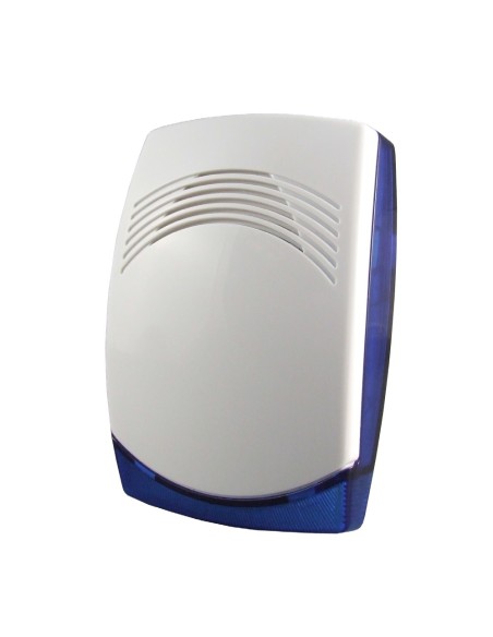 Acquista CQR CQR-15 Sirena piezoelettrica a basso profilo con lampeggiante blu per uso interno