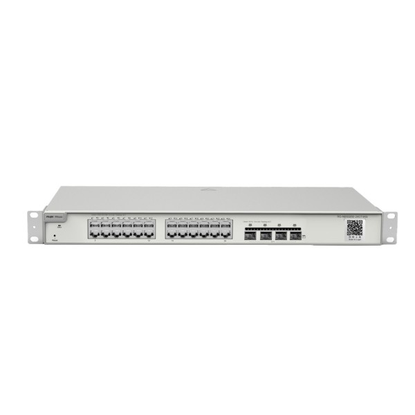 Reyee RG-NBS3200-24GT4xs Reyee Switch Layer 2+ - 24 portas RJ45 Gigabit - 4 portas SFP + 10 Gbps - Lag estático / DHCP Snoop / I