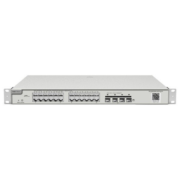 Reyee RG-NBS3200-24GT4xs-P interruptor Reyee PoE Cloud Capa 2+ - 24 PoE Gigabit + 4 10Gbps SFP + - 30 W por porta 802.3AF / AT /