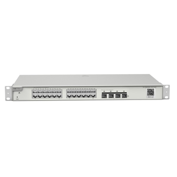 Reyee RG-NBS5200-24GT4xs Reyee Switch Layer 3 - 24 portas RJ45 Gigabit - 4 portas SFP + 10 Gbps - Lag estático / DHCP Snoop IG