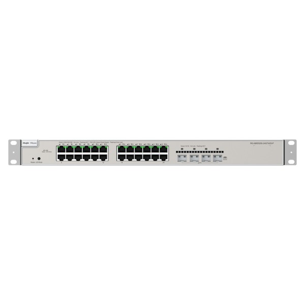 Reyee-rg-nbs5200-24gt4xs-p-reyeee Switch POE nuvem camada 3 - 24 portas PoE RJ45 Gigabit + 4 SFP + 10GB - 30 W por porta 802.3AF