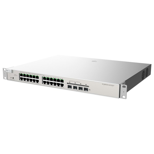 Reyee-rg-nbs5200-24gt4xs-p-reyeee Switch POE nuvem camada 3 - 24 portas PoE RJ45 Gigabit + 4 SFP + 10GB - 30 W por porta 802.3AF
