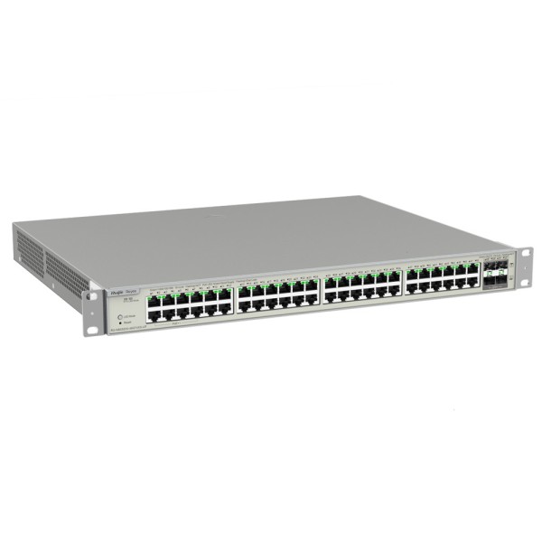 Reyee RG-NBS5200-48GT4xS-Up Reyee Switch Hi-Poe Cloud Capa 3 - 48 portas PoE RJ45 Gigabit + 4 SFP + 10GB - 40 POE + portas (30W)