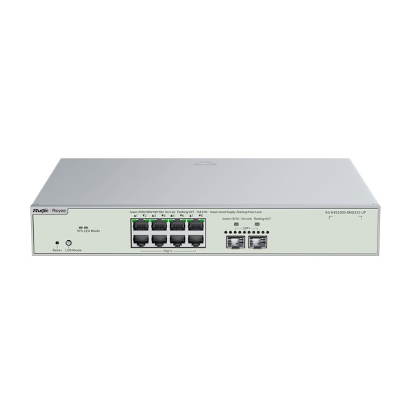 Acheter REYEE RG-NBS5300-8MG2XS-UP Ruijie Reyee Cloud Managed commutateur L3 Ultra PoE - 10 ports au total (8 PoE++ / 2 liaisons