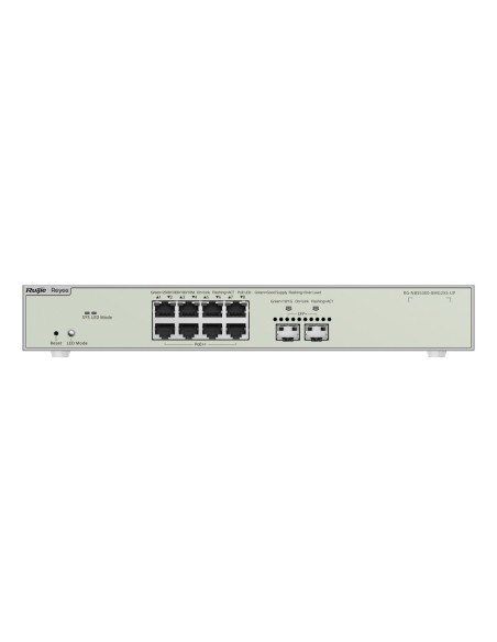 Reyee RG-NBS5300-8MG2XS-UP Reyee Switch Manager L3 - 8 portas Hi-PoE RJ45 + 2 portas SFP + - 8 portas multi-gigabit 