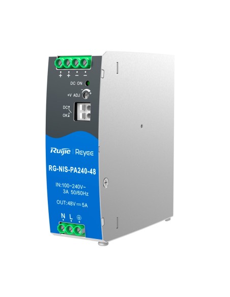 Comprar REYEE RG-NIS-PA240-48 Fuente de alimentación industrial - Salida DC 48 V 5 A / 240 W - 2 salidas DC - Voltaje entrada 10