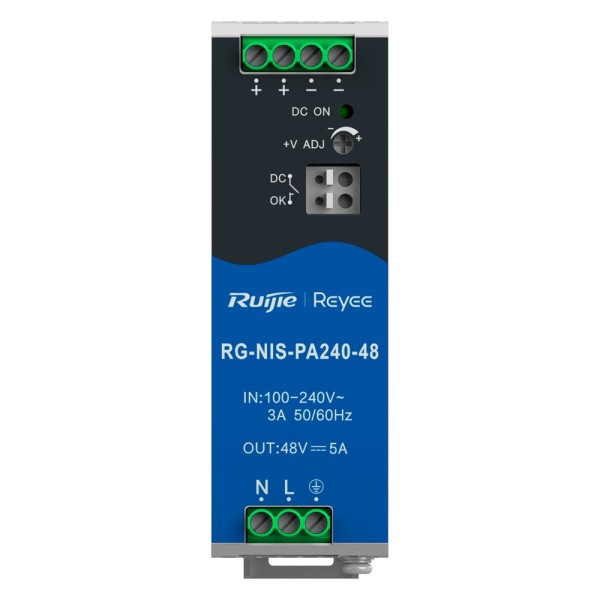 Acquistare REYEE RG-NIS-PA240-48 Alimentatore industriale - Uscita DC 48 V 5 A / 240 W - 2 uscite DC - Tensione di ingresso 10