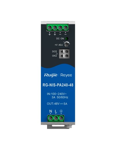 Acquistare REYEE RG-NIS-PA240-48 Alimentatore industriale - Uscita DC 48 V 5 A / 240 W - 2 uscite DC - Tensione di ingresso 10