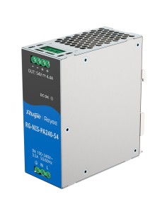 Reyee RG-NIS-PA240-54 Fonte de Alimentação Industrial Reyee - DC Saída 54V 4.4A / 240 W - 2 Saídas DC - Entrada de Tensão 100