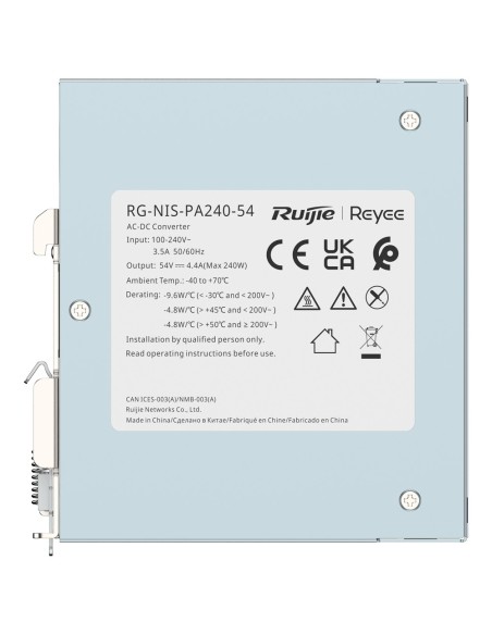 Acquista REYEE RG-NIS-PA240-54 Alimentatore industriale Reyee - Uscita DC 54 V 4,4 A / 240 W - 2 uscite DC - Tensione in entrata