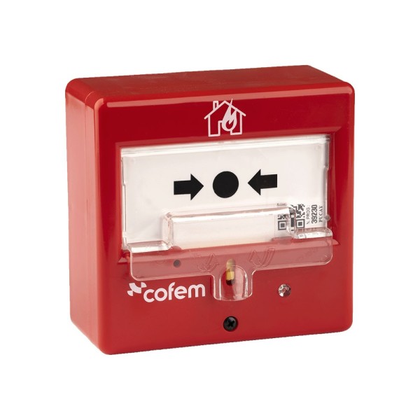 Acquistare COFEM COFEM-18 Pulsante manuale di allarme ripristinabile, microprocessato e autoidentificabile con la centrale del s