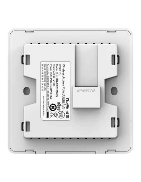 Acheter REYEE RG-RAP1200(F) Reyee - Point d’accès mural omnidirectionnel Wi-Fi 5 - Fréquence 2,4 et 5 GHz - Prend en charge 802.
