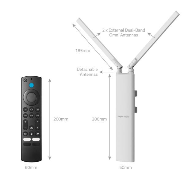 Kaufen REYEE RG-RAP52-OD Reyee – Omnidirektionaler AP Wi‑Fi 5 – Für den Außeneinsatz geeignet (IP65), kompaktes Design – Unterst